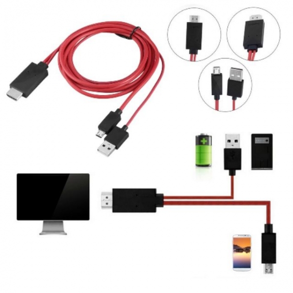 [READYSTOCK] HDTV CABLE SCREEN MIRRORING CABLE CONNECTOR FOR ANDROID/APPLE HDMI CABLE HIGH QUALITY HDMI CABLE
