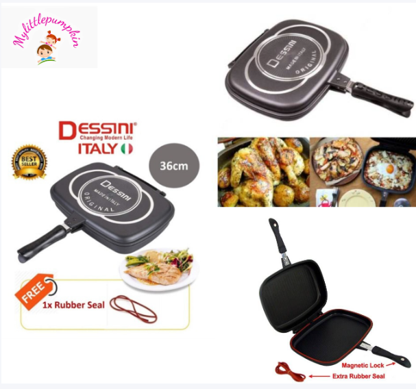 DESSINI 36cm Double Sided Side Pressure Grill Frying Pan