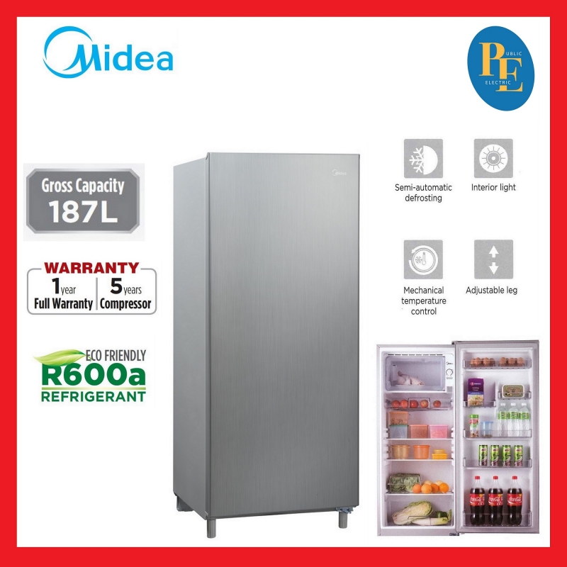 Midea 187l Single Door 1 Door Fridge Refrigerator Ms 235