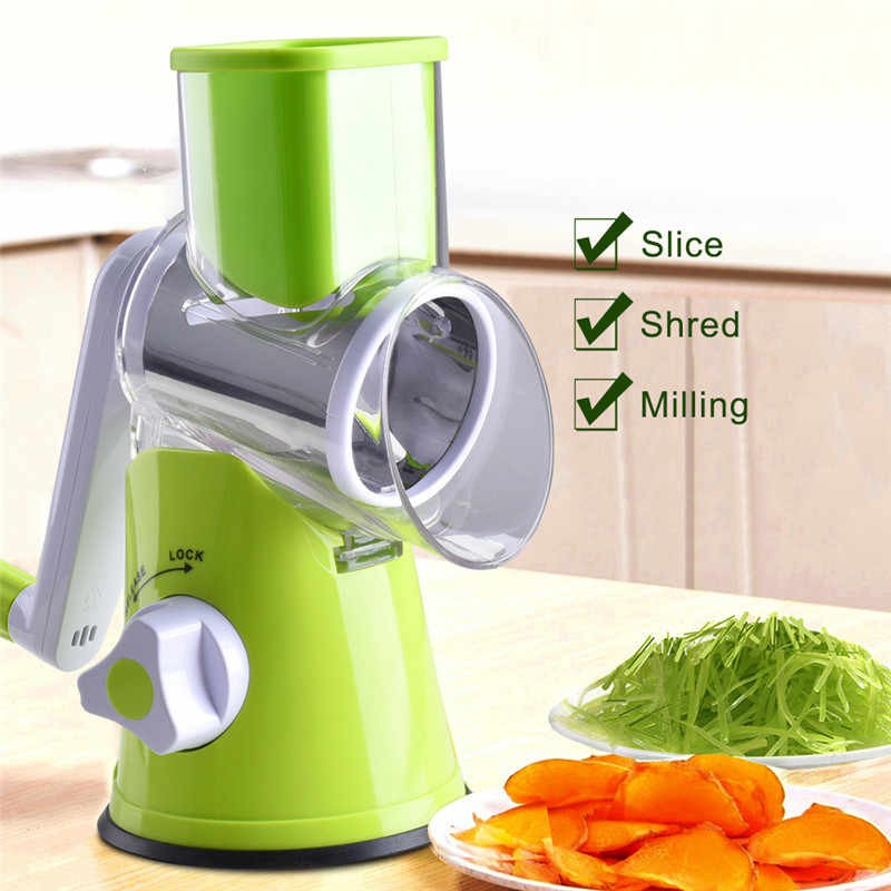 Multifunctional Shredder Tabletop Drum Grater with 3 Interchangeable Drums  (Blue), Shop Today. Get it Tomorrow!