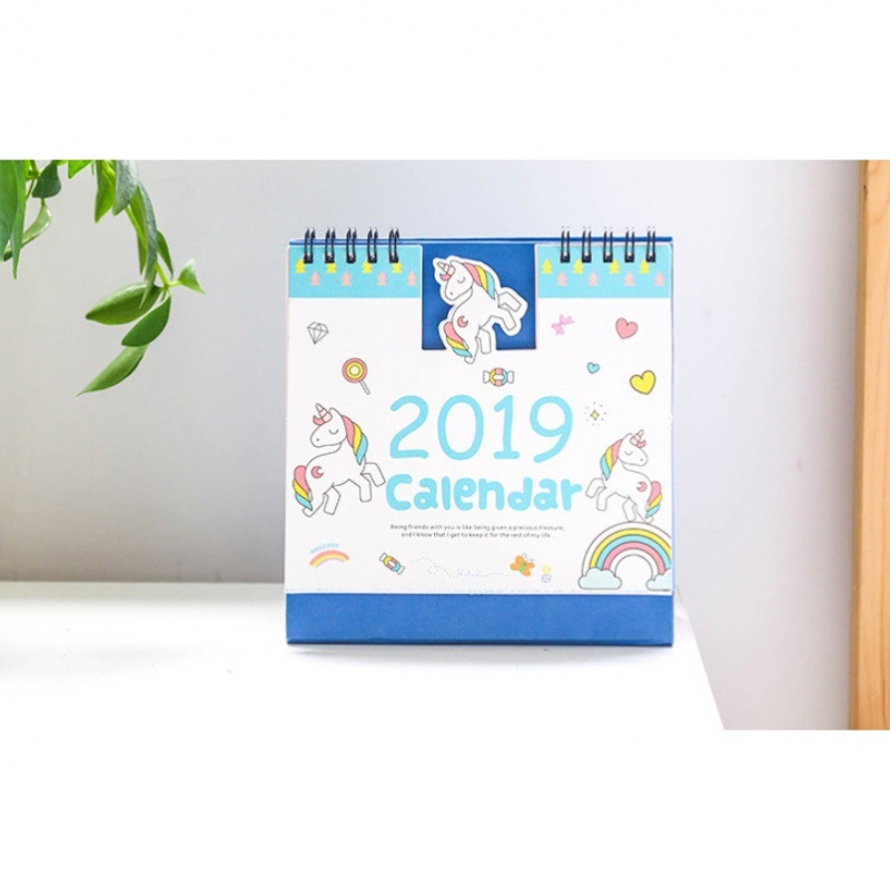 [READY STOCK] Cute Unicorn Pet Cartoon Table Desk Calendar 2019