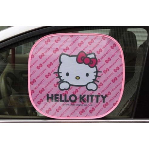 Hello Kitty Mickey Pooh Cute Car Side Front Window Sun Shade Block Sunshade Set