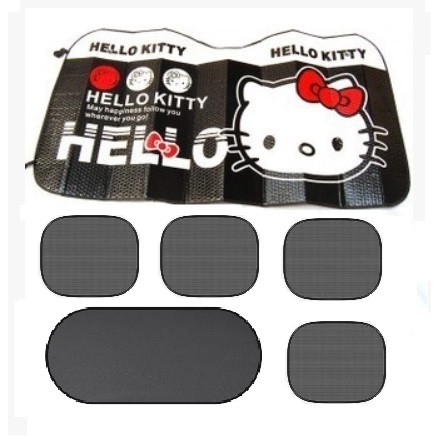 Hello Kitty Cute Car Side Back Window Sun Block Sun Shade Sunshade Set