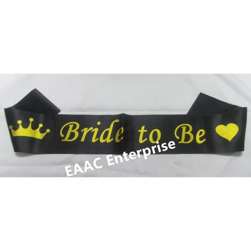 Ready Stock! GROOM TO BE BRIDE TO BE Selempang Sash Party DecoratioN