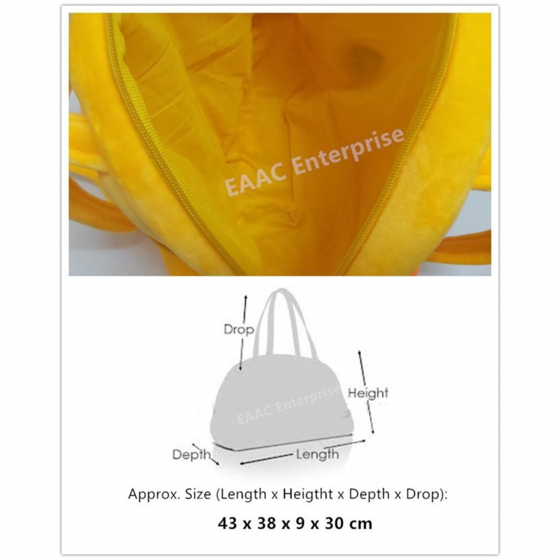 Cartoon Yellow Duck Shoulder Bag Handbag School Shopping Tuition Bag