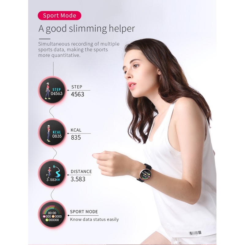 [LOCAL SELLER] Bozlun B36 Women's Period Reminder Heart Rate Waterproof Calorie Step Smart Watch