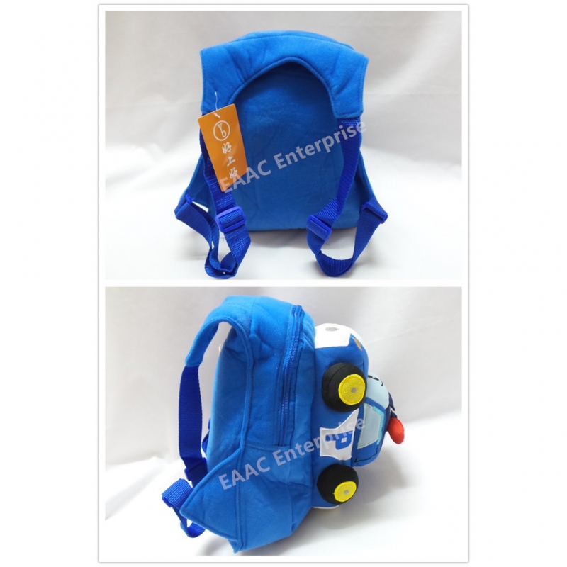 3D Poli Car Policar Cartoon Kid Backpack School Shoulder Bag