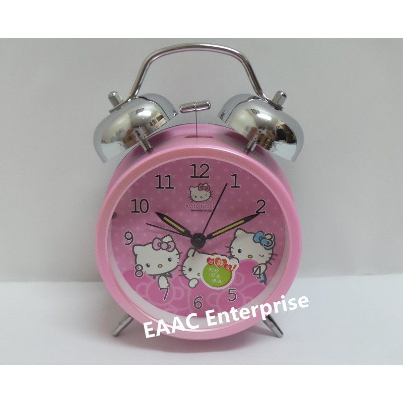 Cute Cartoon Kitty Frozen Mickey Twin Bell Alarm Clock for Kids