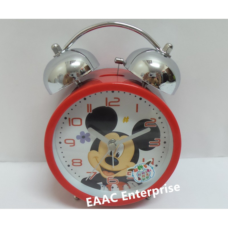 Cute Cartoon Kitty Frozen Mickey Twin Bell Alarm Clock for Kids
