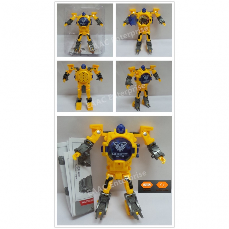 Robot Transformer Kids Watch - Digital Electronic Watch Yellow