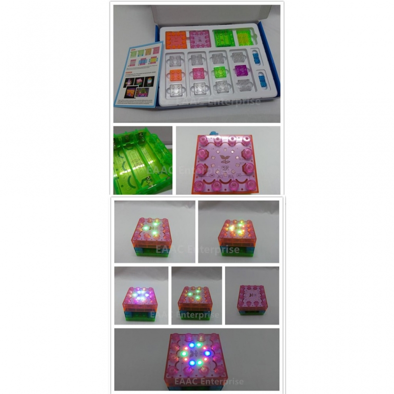 Electronic Building Blocks Bricks Sound Controlled Lights Learn