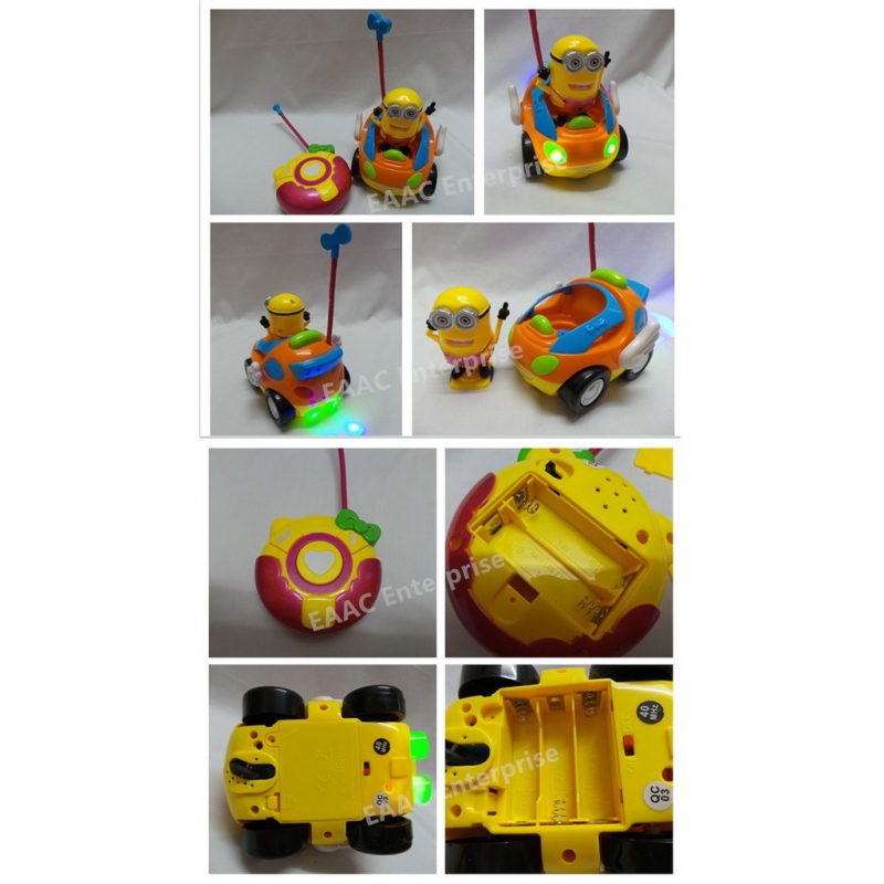 RC Remote Control Minions Car + Music + Lights Toys