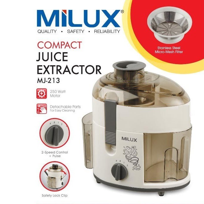 Milux Compact Fruit Juicer Juice Extractor - MJ-213