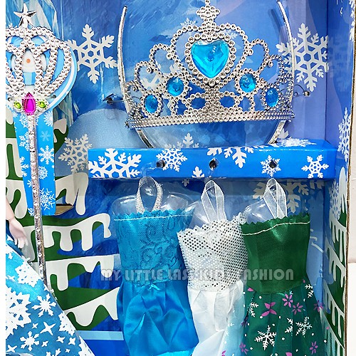 Frozen Elsa Doll with Changeable Dresses Gown and Accessories Dress up Toys for Girls