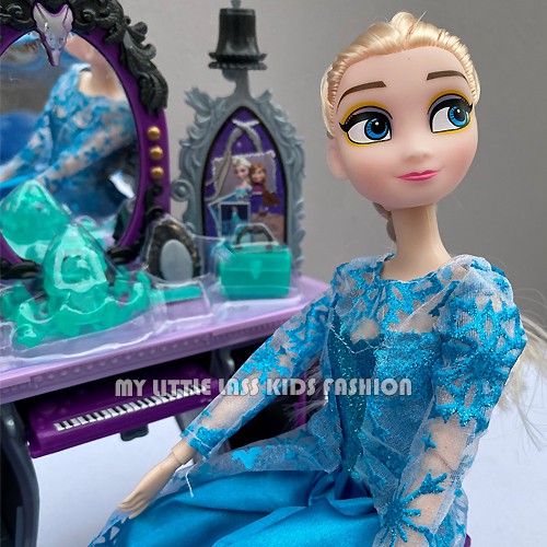 Classical Frozen Make Up kit Girl Pretend PLay Dressing Set with Elsa Doll Toy