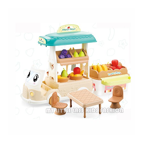 Fruit Shop Bus 2 In 1 Fun and Cute Toys Pretend Play Toy