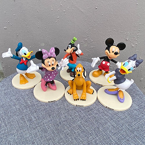 6Pcs Mickey and Friends Pvc Figures Cake Topper 8-10cm