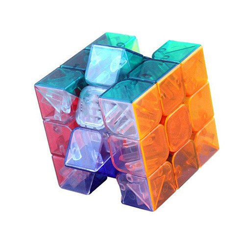 He Shu Transparent Color Stickerless Cube Puzzle