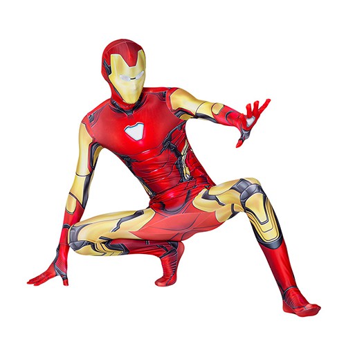 Ironman Stretchable Lycra Jumpsuit Costume Pretend Play For Big kids/Adult toys for boys