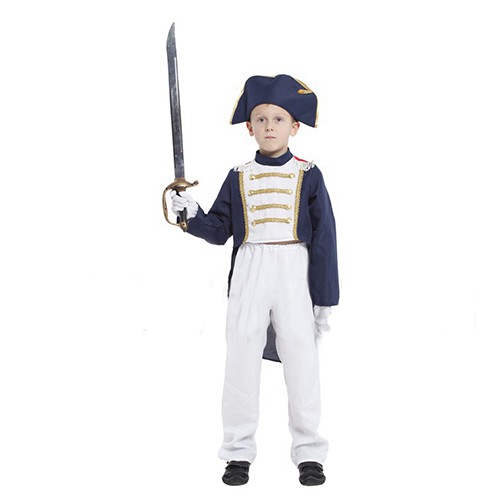 Child The Napoleon Captain Ship Pirate Navy Costume Cosplay 4-8y