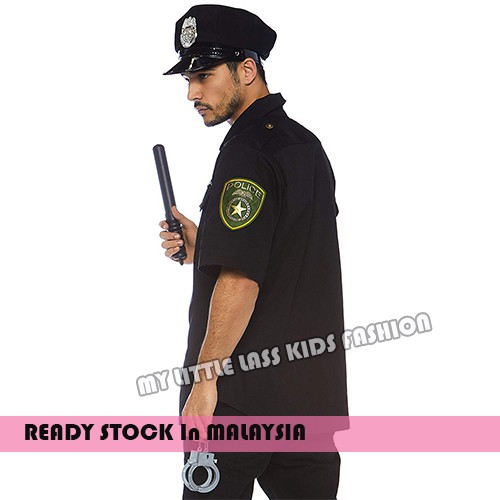 Adult Halloween Smart Police Pilot Occupation Cosplay Costume above 12y
