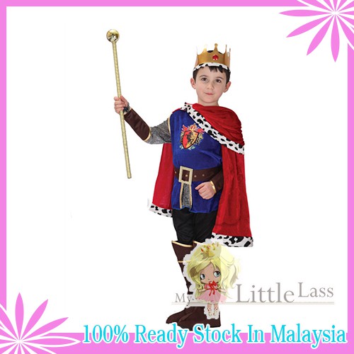 Cute Little Prince/King Cosplay Costume Boy Outfit Smart Brilliant Prince King For Kids and Adult