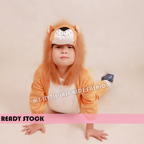 Deluxe Children Lion Hoodie Costume Animal Fairytale Outfit
