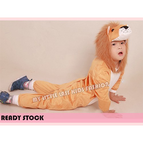 Deluxe Children Lion Hoodie Costume Animal Fairytale Outfit