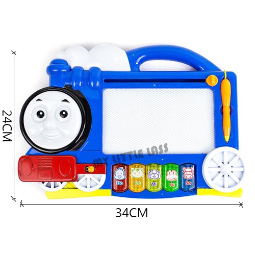 Music Train Wordpad/Magnetic Drawing Board With 2 Colour