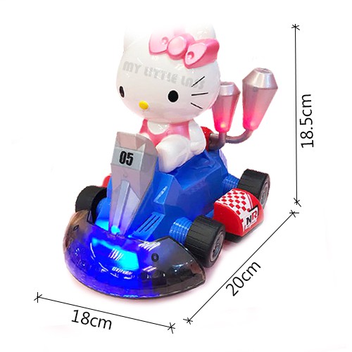 High Powered Karting Hello Kitty Car with Light and Sound Battery Operated