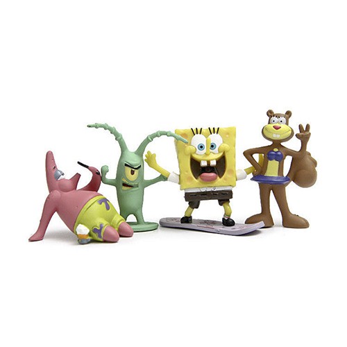 8pcs Set SpongeBob Squarepants Patrick Star Squidward Tentacles PVC Figure Toys