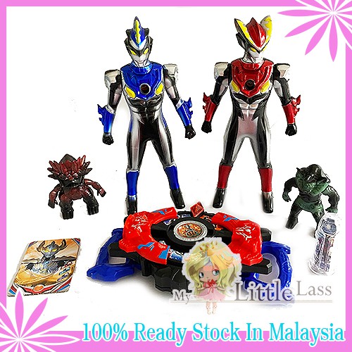 Ultraman Geed Blue/Red DX crystal With Light and Sound Transformation Device Collectible Toys for Boys