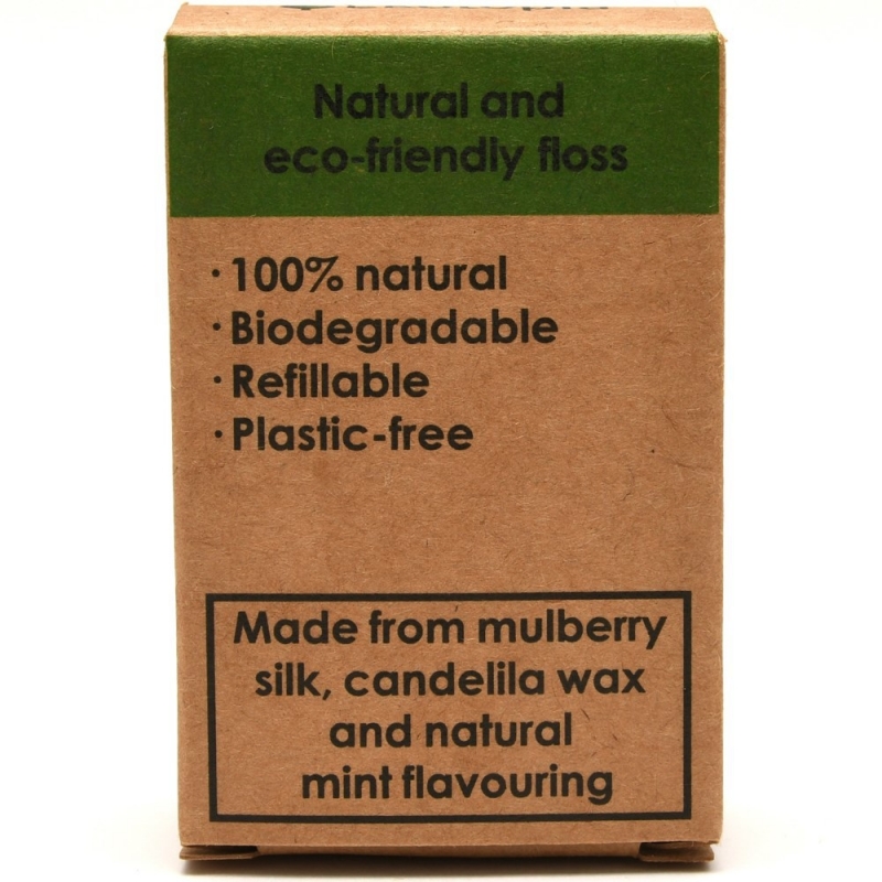 Bambun Dental Floss 30m with Jar - Natural Mint + 1 Refill