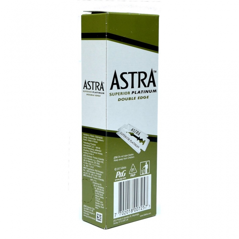 Astra Superior Platinum Double Edge Razor Blades 5Pcs