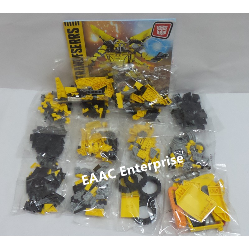 Bumble Bee Transformer Robot Vehicle Building Block Bricks 693+pcs Toys