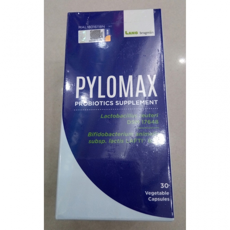 Lang Bragman Pylomax Capsule 400mg, 30pcs - Minor Gastric Cure, Restore Gut Health, Gastrik Usus