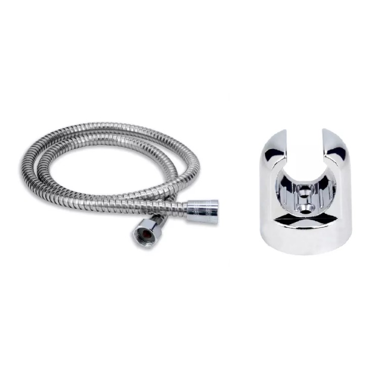 Toilet hose with Stainless Steel Sprayer Kit Set, Toilet Shower Spray Set 1.2m Paip tandas full set