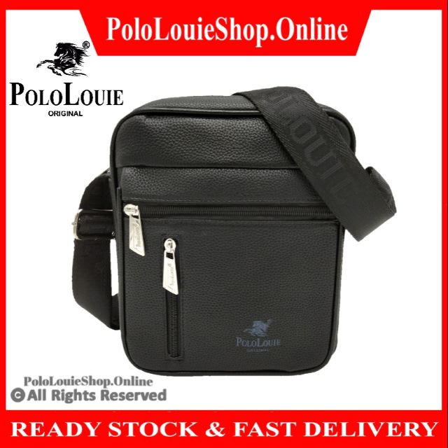 High Quality Original Polo Louie Men Leather Sling Shoulder Bag Business Travel Messenger Bag