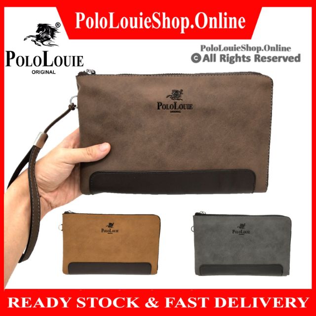 [NEW ARRIVAL] Original Polo Louie Man Trending Fashion Leather Hand Carry Clutch Bag Stylish