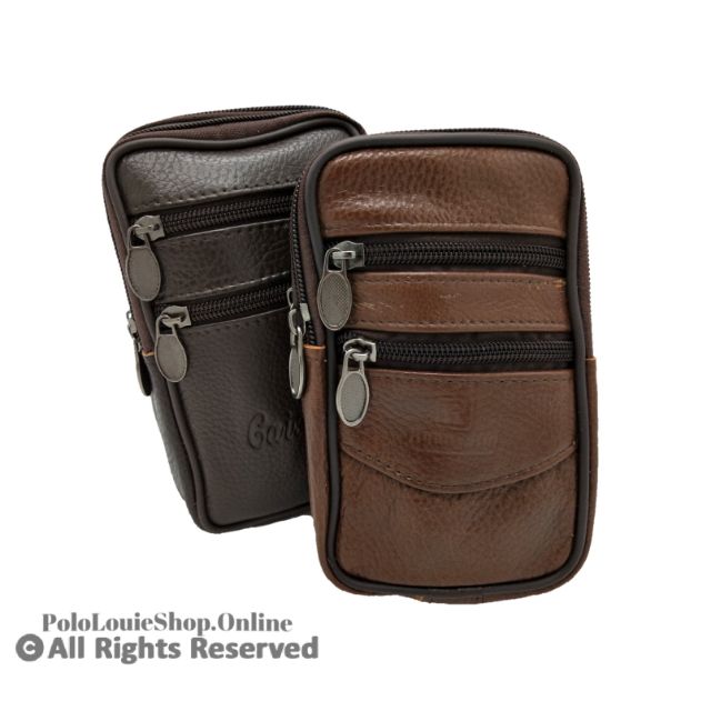 🔥READY STOCK🔥Men Quality Leather Vertical Waist Belt Phone Pouch Bag Wallet