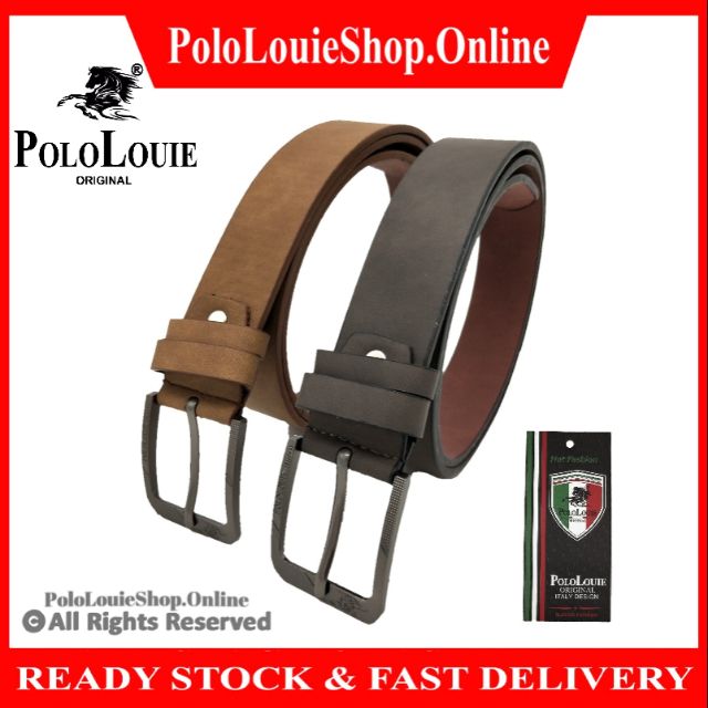 Original Polo Louie Men Smart Leather Pin Buckle Belt Luxury Waist Strap Belt