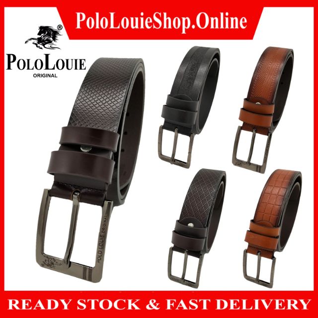 [NEW ARRIVAL] Original Polo Louie Men Leather Buckle Waist Belts Business Luxury Smart
