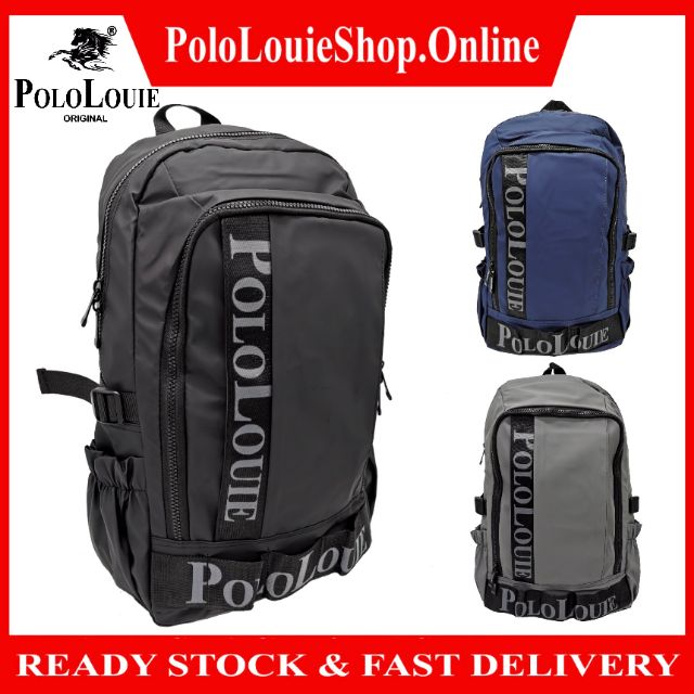 High Quality Authentic Polo Louie Men's Backpack Waterproof Travel Bag Pack Sport Luxury Fashion
