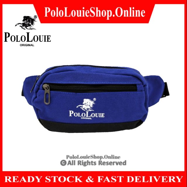 Original Polo Louie Men Women Canvas Chest / Waist Pouch Bag Casual Sport Crossbody Style Side Backpack
