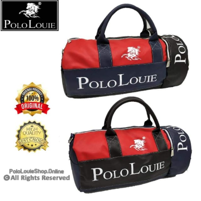 ORIGINAL High Quality PU Leather Polo Louie Waterproof Travel Bag Gym Bag
