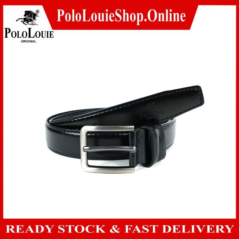 Original Polo Louie ADC35 Men Leather Top Formal Waist Strap Belt Smart Luxury Buckle Belts Tali Pinggang Lelaki