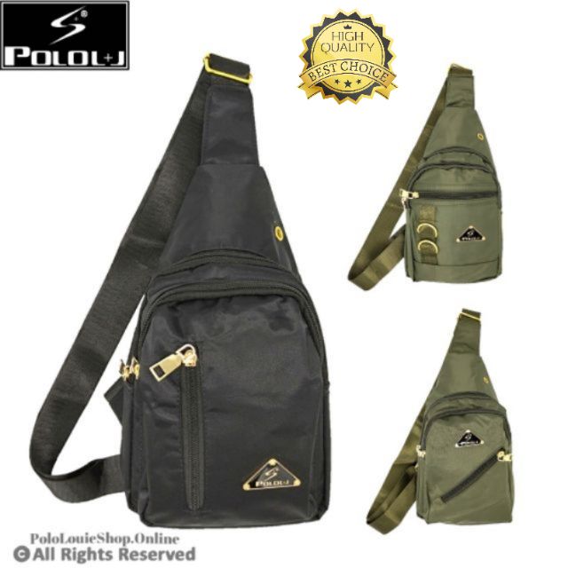 High Quality Polo L+J Waterproof Canvas Shoulder Sling Bag Men's Chest Pouch