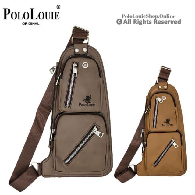 🔥Ready Stock🔥Original Polo Louie Men Premium Leather Chest Pouch Fashion Style