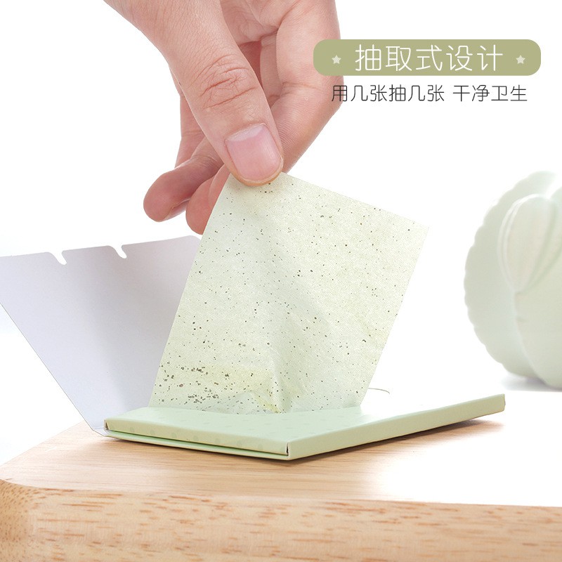 【MAYCREATE】100 pcs Facial Oil Absorbing Paper Blotting Sheets Face Cleanser Acne Treatment Paper