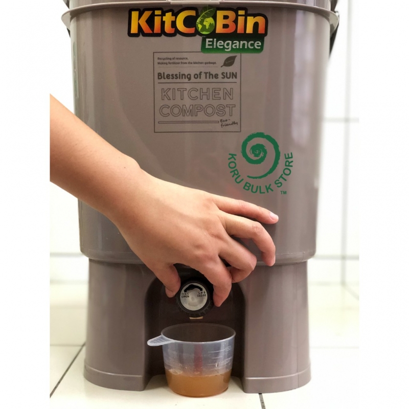 KitCoBin Kitchen Compost - Bokashi Bin 20L + Bokashi Powder 1kg